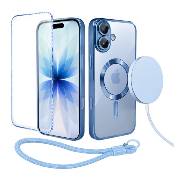 Perfect Match do iPhone 17 - zestaw MagSafe Luxury Protect + akcesoria, niebieski (2)