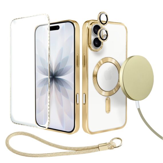 Perfect Match do iPhone 17 - zestaw MagSafe Luxury + akcesoria, złoty (2)