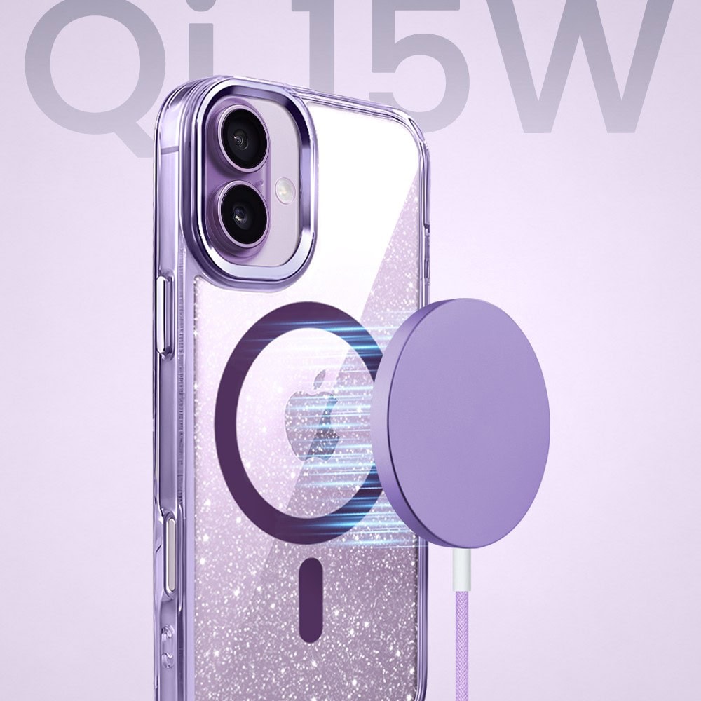 Perfect Match do iPhone 17 - zestaw Super Hybrid Sparkle + akcesoria, fioletowy (3)