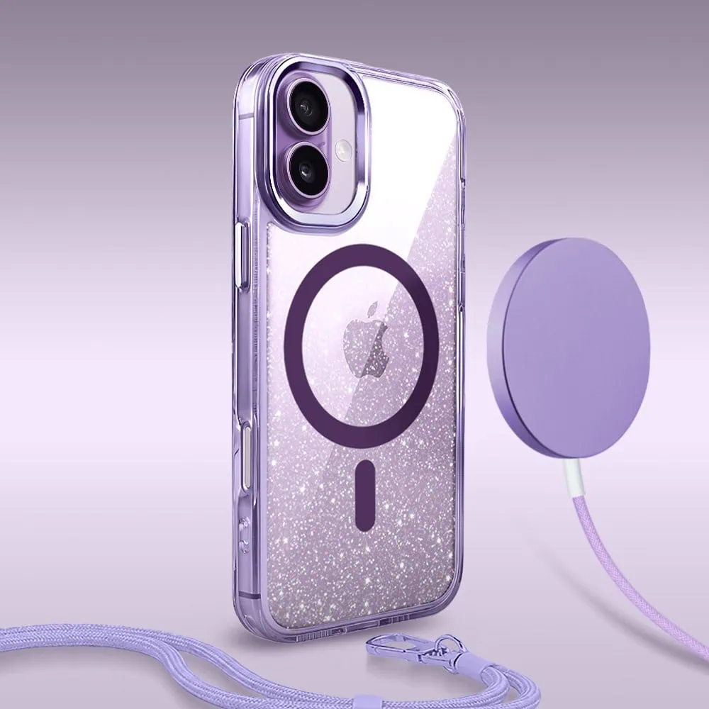 Perfect Match do iPhone 17 - zestaw Super Hybrid Sparkle + akcesoria, fioletowy (5)