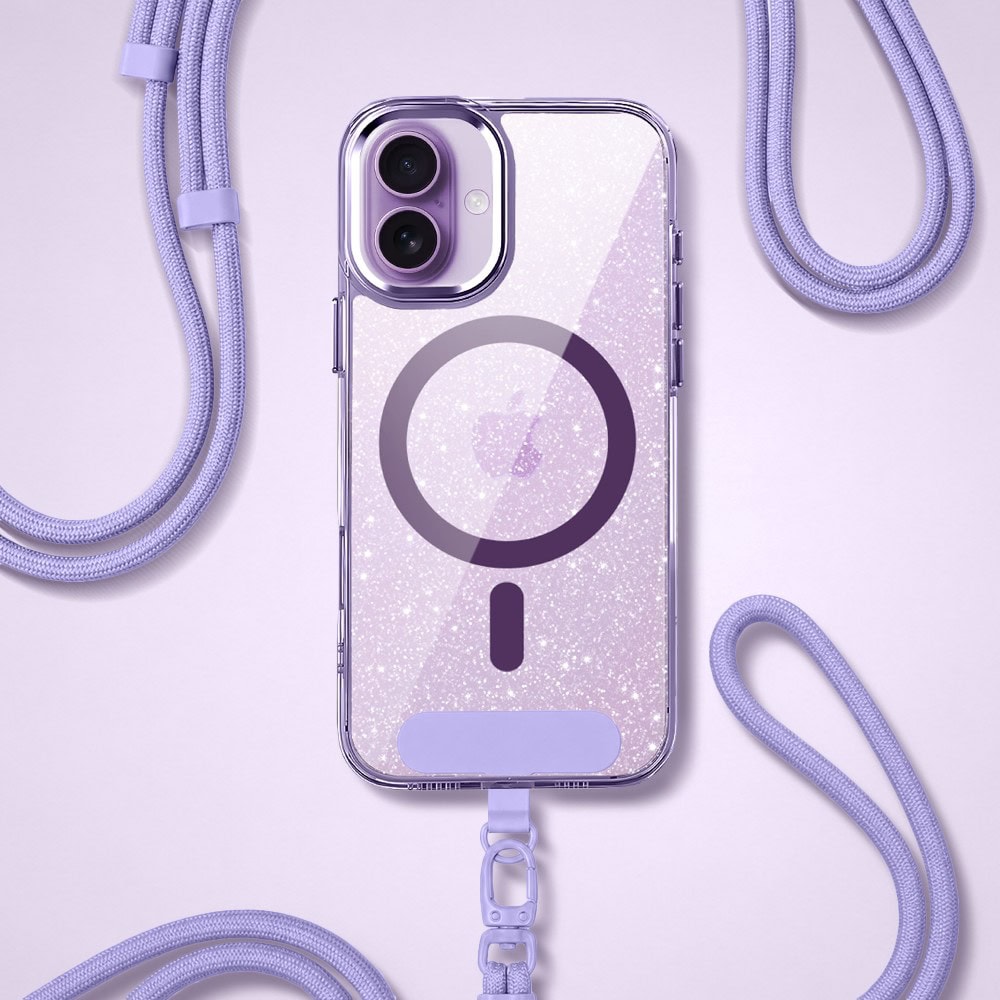 Perfect Match do iPhone 17 - zestaw Super Hybrid Sparkle + akcesoria, fioletowy (6)