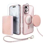 Perfect Match do iPhone 17 - zestaw Super Hybrid Sparkle + akcesoria, różowy (3)