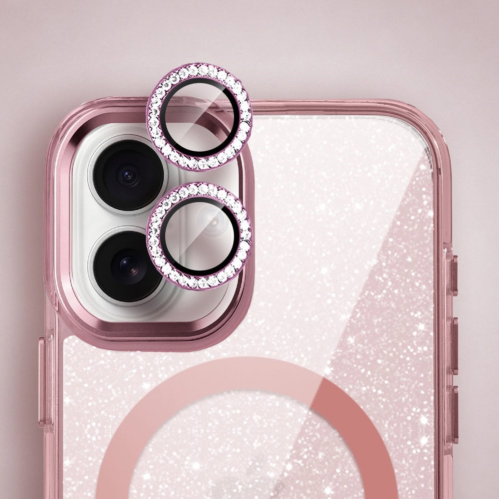 Perfect Match do iPhone 17 - zestaw Super Hybrid Sparkle + akcesoria, różowy (5)