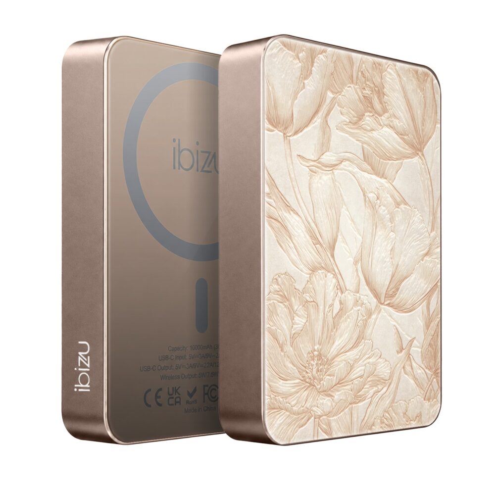 Powerbank IBIZU MagPower 10k do iPhone z MagSafe, solidny, aluminiowy, 10 000 mAh, Botaniczny biskwit, pustynny (4)