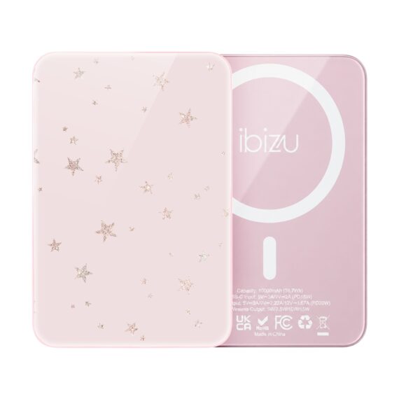 Powerbank IBIZU MagPower 10k do iPhone z MagSafe, solidny, aluminiowy, 10 000 mAh, Ciche gwiazdki (6)