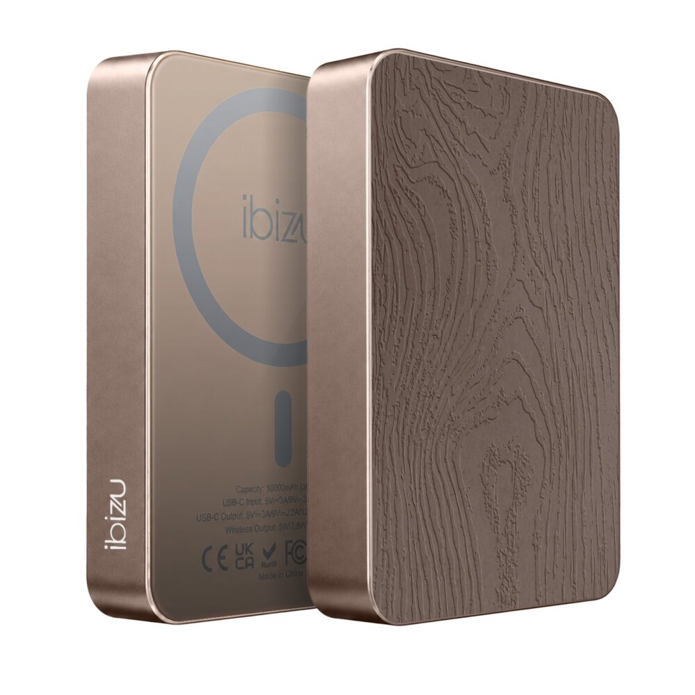 Powerbank IBIZU MagPower 10k do iPhone z MagSafe, solidny, aluminiowy, 10 000 mAh, Ciepłe słoje Taupe (1)