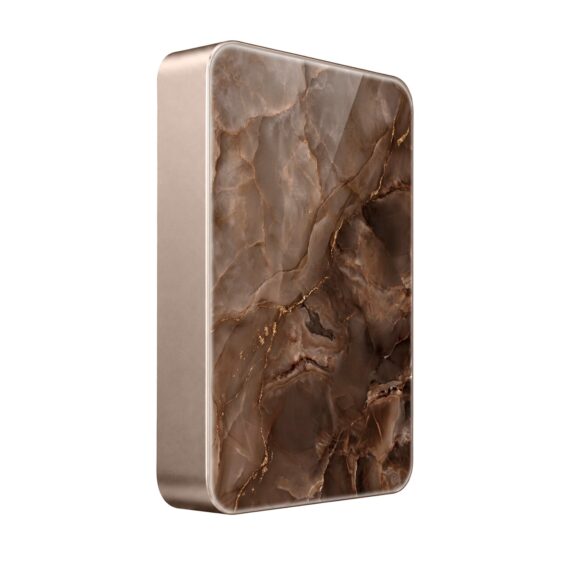 Powerbank IBIZU MagPower 10k do iPhone z MagSafe, solidny, aluminiowy, 10 000 mAh, Czekoladowy marmur (2)
