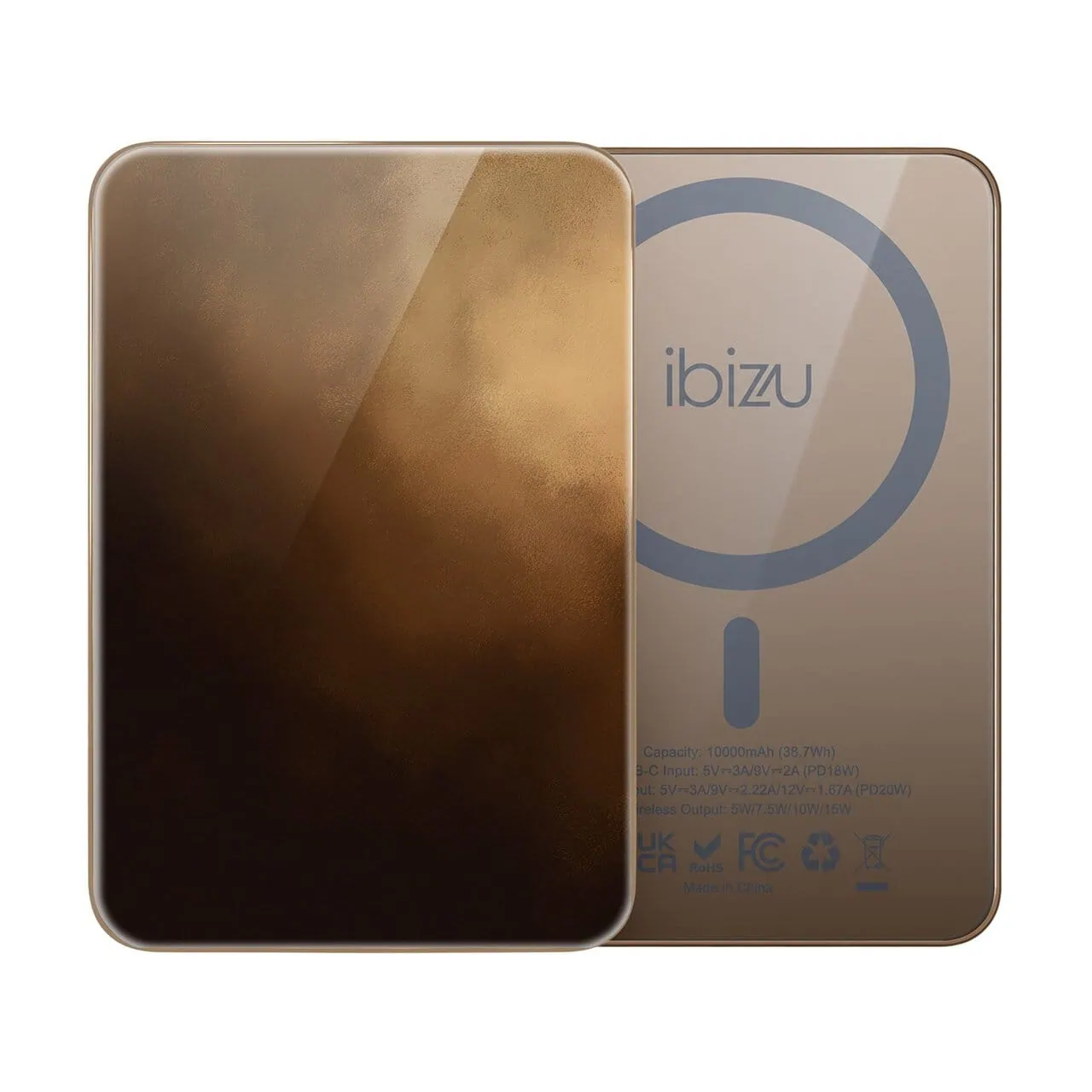 Powerbank IBIZU MagPower 10k do iPhone z MagSafe, solidny, aluminiowy, 10 000 mAh, Desert storm, pustynny (3)