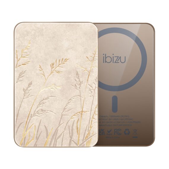 Powerbank IBIZU MagPower 10k do iPhone z MagSafe, solidny, aluminiowy, 10 000 mAh, Kłosy z piaskowca, pustynny (2)