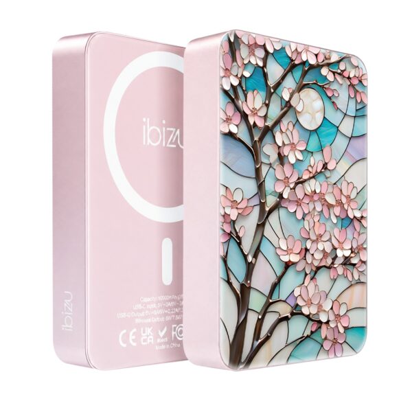 Powerbank IBIZU MagPower 10k do iPhone z MagSafe, solidny, aluminiowy, 10 000 mAh, Księżycowa wiśnia (5)