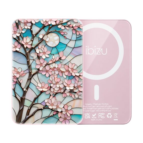 Powerbank IBIZU MagPower 10k do iPhone z MagSafe, solidny, aluminiowy, 10 000 mAh, Księżycowa wiśnia (6)