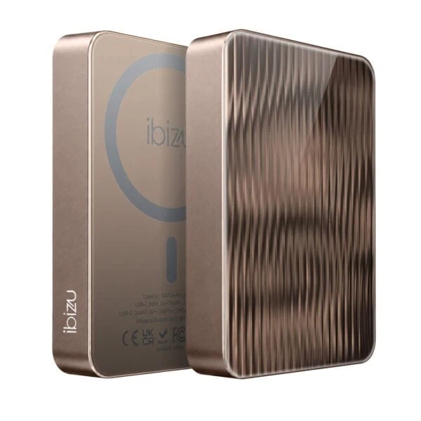 Powerbank IBIZU MagPower 10k do iPhone z MagSafe, solidny, aluminiowy, 10 000 mAh, Metaliczne fale (2)