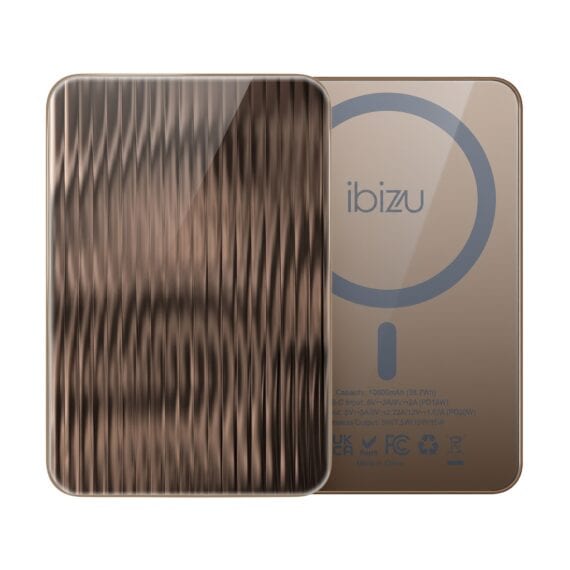 Powerbank IBIZU MagPower 10k do iPhone z MagSafe, solidny, aluminiowy, 10 000 mAh, Metaliczne fale (3)
