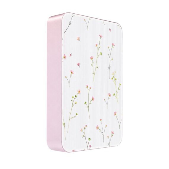 Powerbank IBIZU MagPower 10k do iPhone z MagSafe, solidny, aluminiowy, 10 000 mAh, Polna fantazja, różowy (10)