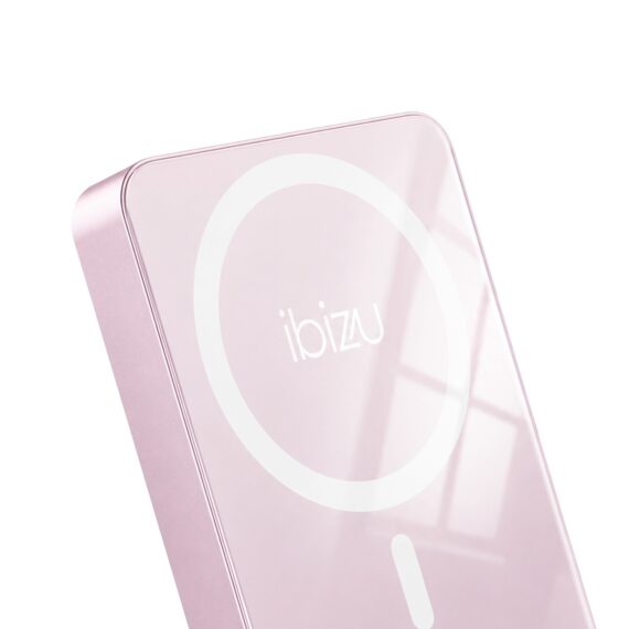 Powerbank IBIZU MagPower 10k do iPhone z MagSafe, solidny, aluminiowy, 10 000 mAh, Różany alabaster, różowy (7)