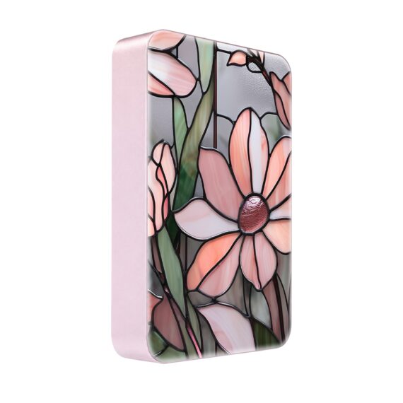Powerbank IBIZU MagPower 10k do iPhone z MagSafe, solidny, aluminiowy, 10 000 mAh, Różowa magnolia, różowy (10)