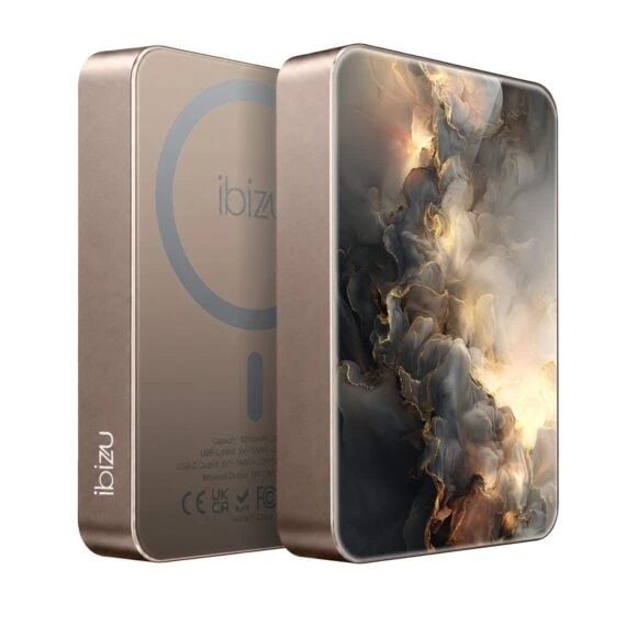 Powerbank IBIZU MagPower 10k do iPhone z MagSafe, solidny, aluminiowy, 10 000 mAh, Stardust, pustynny (1)