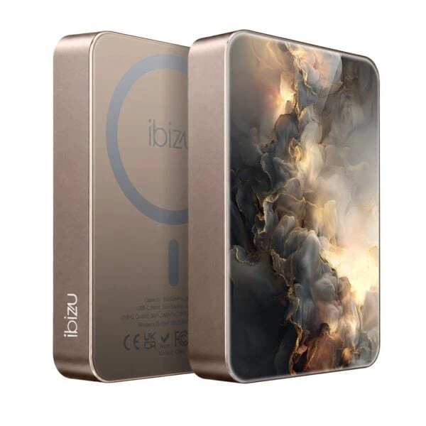 Powerbank IBIZU MagPower 10k do iPhone z MagSafe, solidny, aluminiowy, 10 000 mAh, Stardust, pustynny (1)