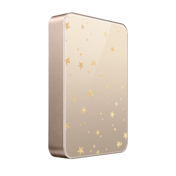Powerbank IBIZU MagPower 10k do iPhone z MagSafe, solidny, aluminiowy, 10 000 mAh, Złote gwiazdki (10)