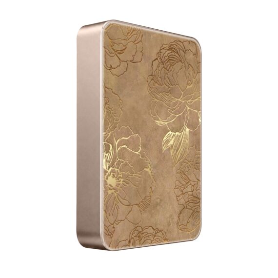 Powerbank IBIZU MagPower 10k do iPhone z MagSafe, solidny, aluminiowy, 10 000 mAh, Złote piwonie, pustynny (10)
