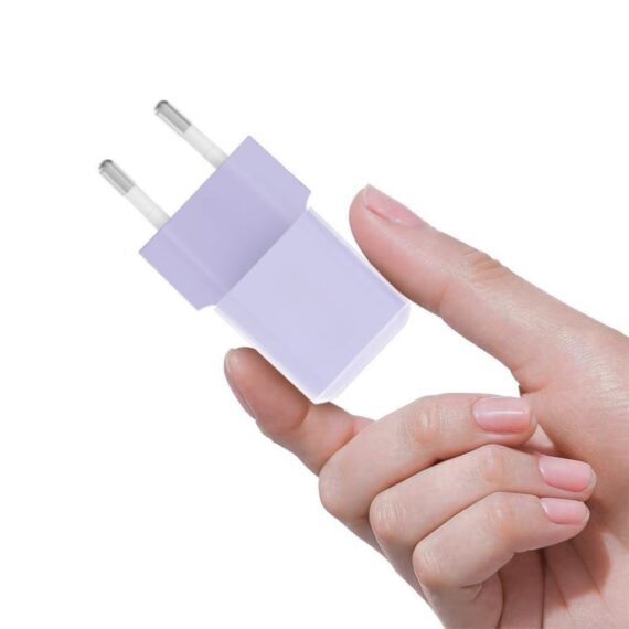 Szybka ładowarka sieciowa, USB-C PD 25W, fioletowa1