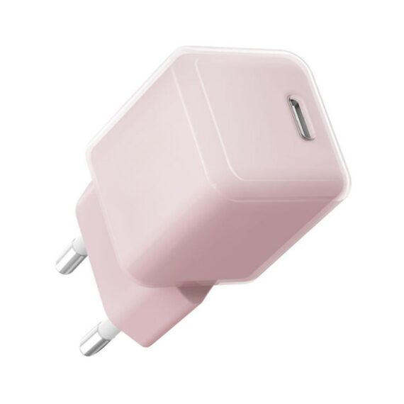 Szybka ładowarka sieciowa, USB-C PD 25W, różowa1