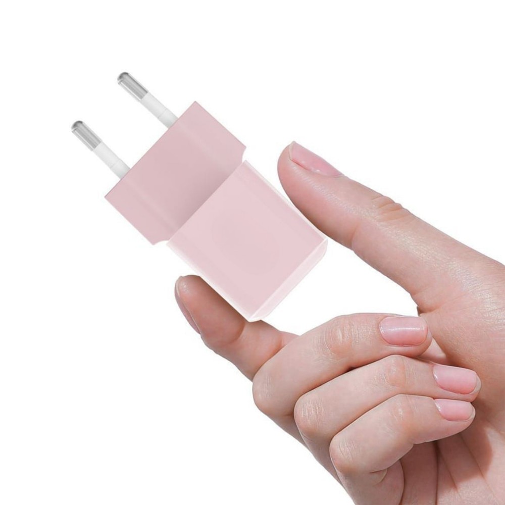 Szybka ładowarka sieciowa, USB-C PD 25W, różowa3