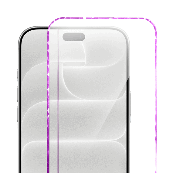 diamond cut, twarde szkło z ozdobną diamentową ramką do iphone 18 pro max, różowe