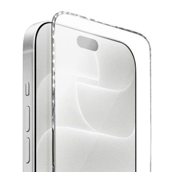 diamond cut, twarde szkło z ozdobną diamentową ramką do iphone 18 pro max, srebrne