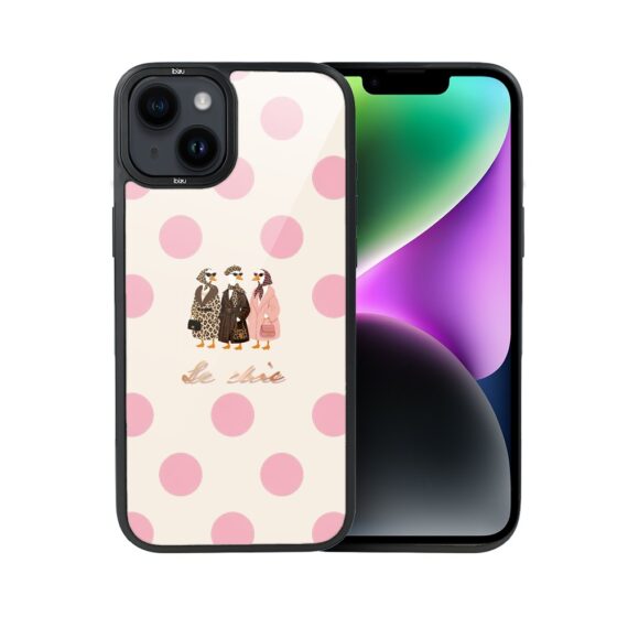 Etui do iPhone 14 IBIZU DropGuard Matt z MagSafe, Bella Fantasia, Paryskie groszki