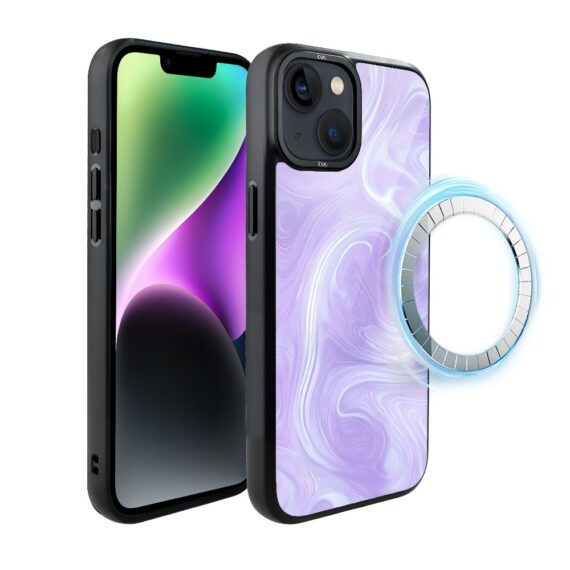 Etui do iPhone 14 IBIZU DropGuard Matt z MagSafe, Ethereal Essence, Lawendowy wir (7)