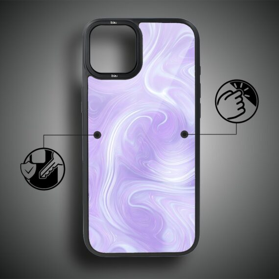 Etui do iPhone 14 IBIZU DropGuard Matt z MagSafe, Ethereal Essence, Lawendowy wir (8)