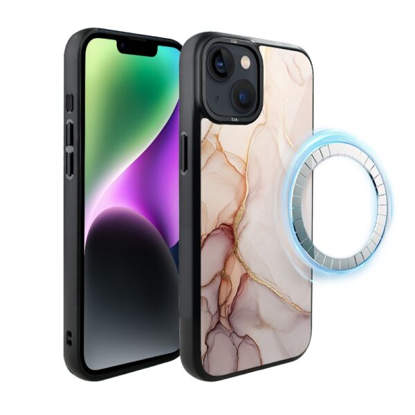 Etui do iPhone 14 Plus IBIZU DropGuard Matt z MagSafe, Ethereal Essence, Różany alabaster