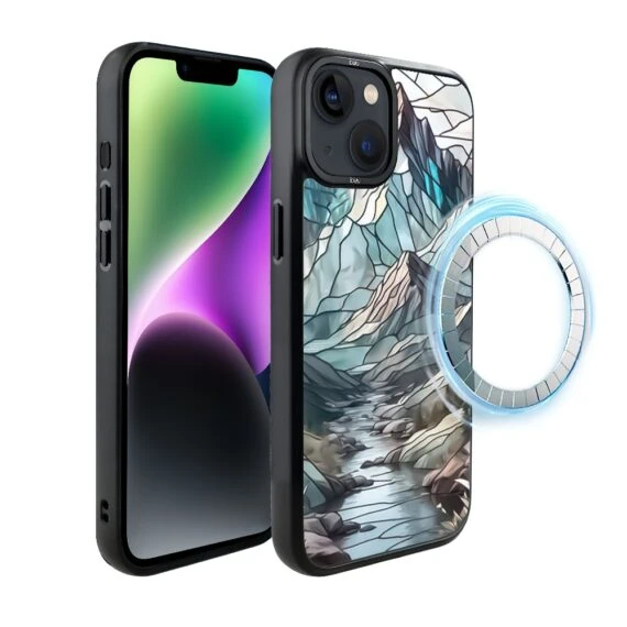 Etui do iPhone 14 Plus IBIZU DropGuard Matt z MagSafe, Barwy Szkła, Górski potok (2)