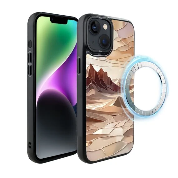 Etui do iPhone 14 Plus IBIZU DropGuard Matt z MagSafe, Barwy Szkła, Pustynny spokój (8)