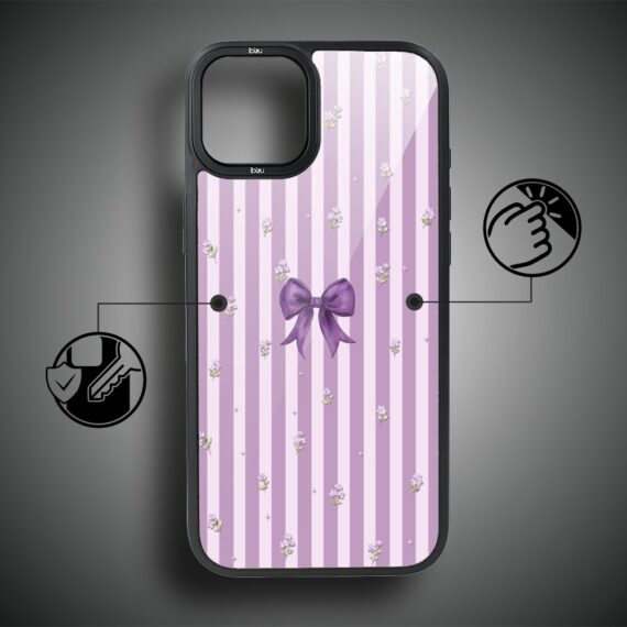 Etui do iPhone 14 Plus IBIZU DropGuard Matt z MagSafe, Bella Fantasia, Lawendowa kokarda (6)