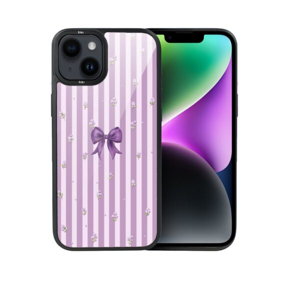 Etui do iPhone 14 Plus IBIZU DropGuard Matt z MagSafe, Bella Fantasia, Lawendowa kokarda (7)