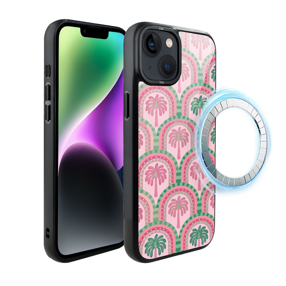 Etui do iPhone 14 Plus IBIZU DropGuard Matt z MagSafe, Bella Fantasia, Palmy na Capri (1)