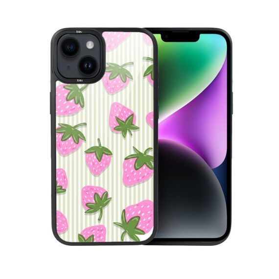 Etui do iPhone 14 Plus IBIZU DropGuard Matt z MagSafe, Bella Fantasia, Truskawkowa łąka (6)