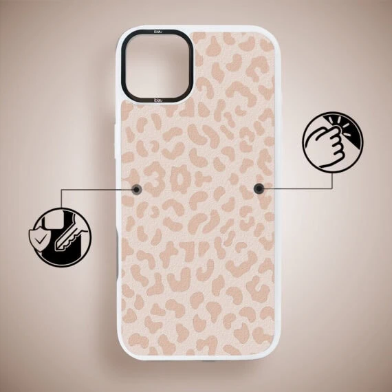 Etui do iPhone 14 Plus IBIZU DropGuard Matt z MagSafe, Boho, Delikatna panterka (5)