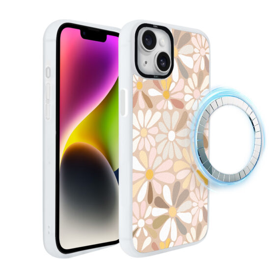 Etui do iPhone 14 Plus IBIZU DropGuard Matt z MagSafe, Boho, Kwiaty vintage, poprawne (1)