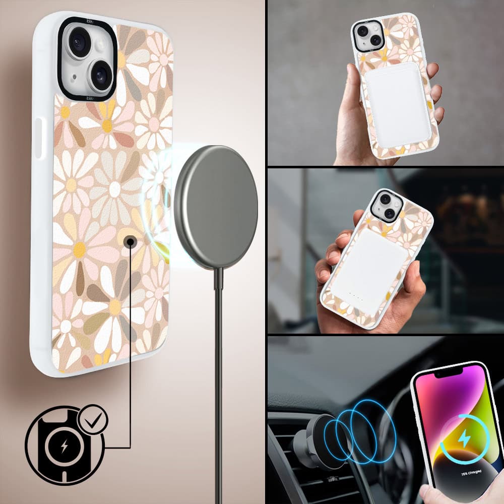 Etui do iPhone 14 Plus IBIZU DropGuard Matt z MagSafe, Boho, Kwiaty vintage, poprawne (4)