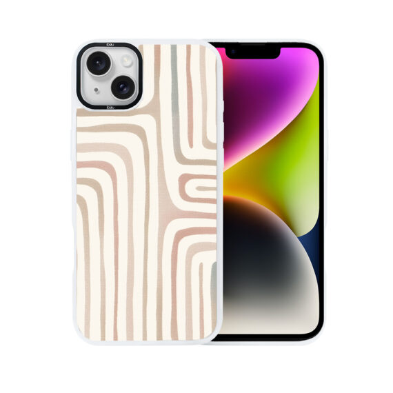 Etui do iPhone 14 Plus IBIZU DropGuard Matt z MagSafe, Boho, Piaskowy labirynt (5)