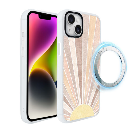 Etui do iPhone 14 Plus IBIZU DropGuard Matt z MagSafe, Boho, Wschód słońca (3)