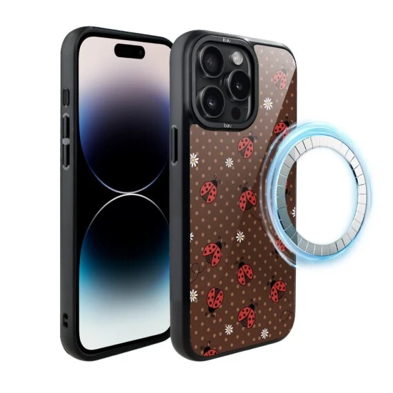 Etui do iPhone 14 Pro DropGuard Matt z MagSafe, Bella Fantasia, Wesołe biedronki (6)