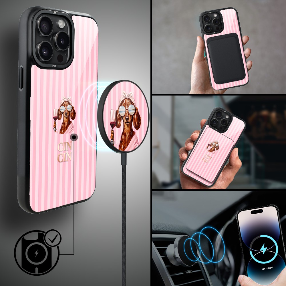 Etui do iPhone 14 Pro IBIZU DropGuard Matt z MagSafe, Bella Fantasia, Cin Cin Bella (2)