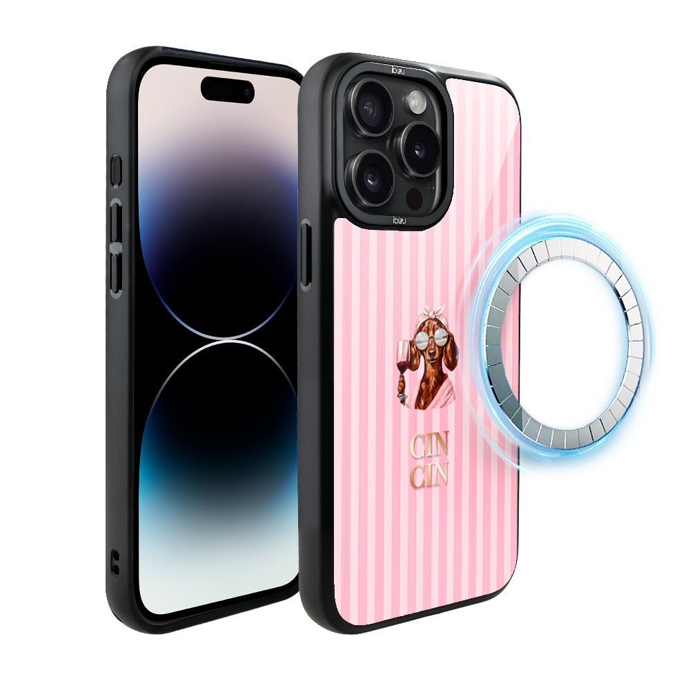 Etui do iPhone 14 Pro Max IBIZU DropGuard Matt z MagSafe, Bella Fantasia, Cin Cin Bella