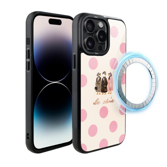 Etui do iPhone 14 Pro IBIZU DropGuard Matt z MagSafe, Bella Fantasia, Paryskie groszki6