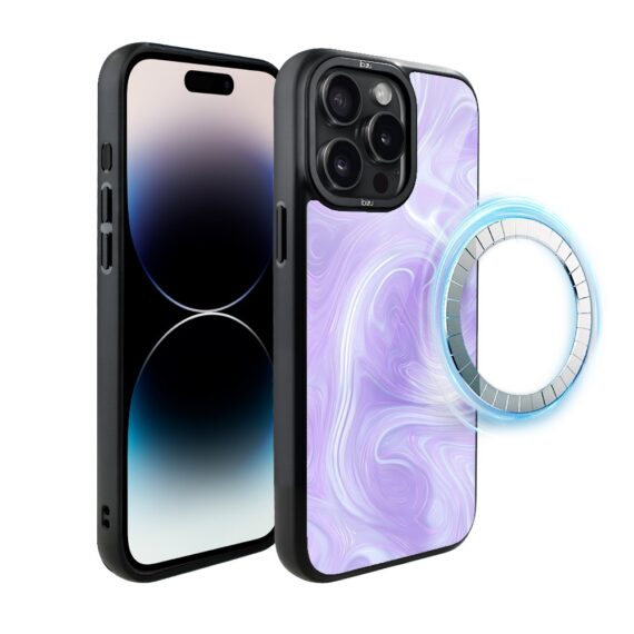Etui do iPhone 14 Pro IBIZU DropGuard Matt z MagSafe, Ethereal Essence, Lawendowy wir (7)