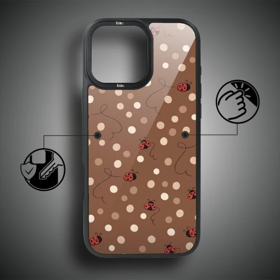 Etui do iPhone 14 Pro Max DropGuard Matt z MagSafe, Bella Fantasia, Kawowe biedronki (6)